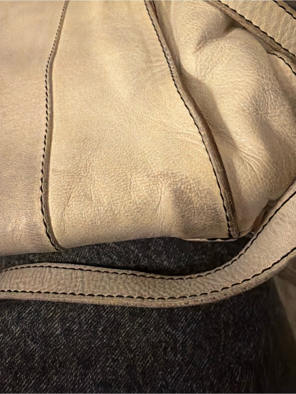 Numero 10 Italian Leather Cream White Handbag Crossbody Purse Travel Bag - Picture 13 of 13